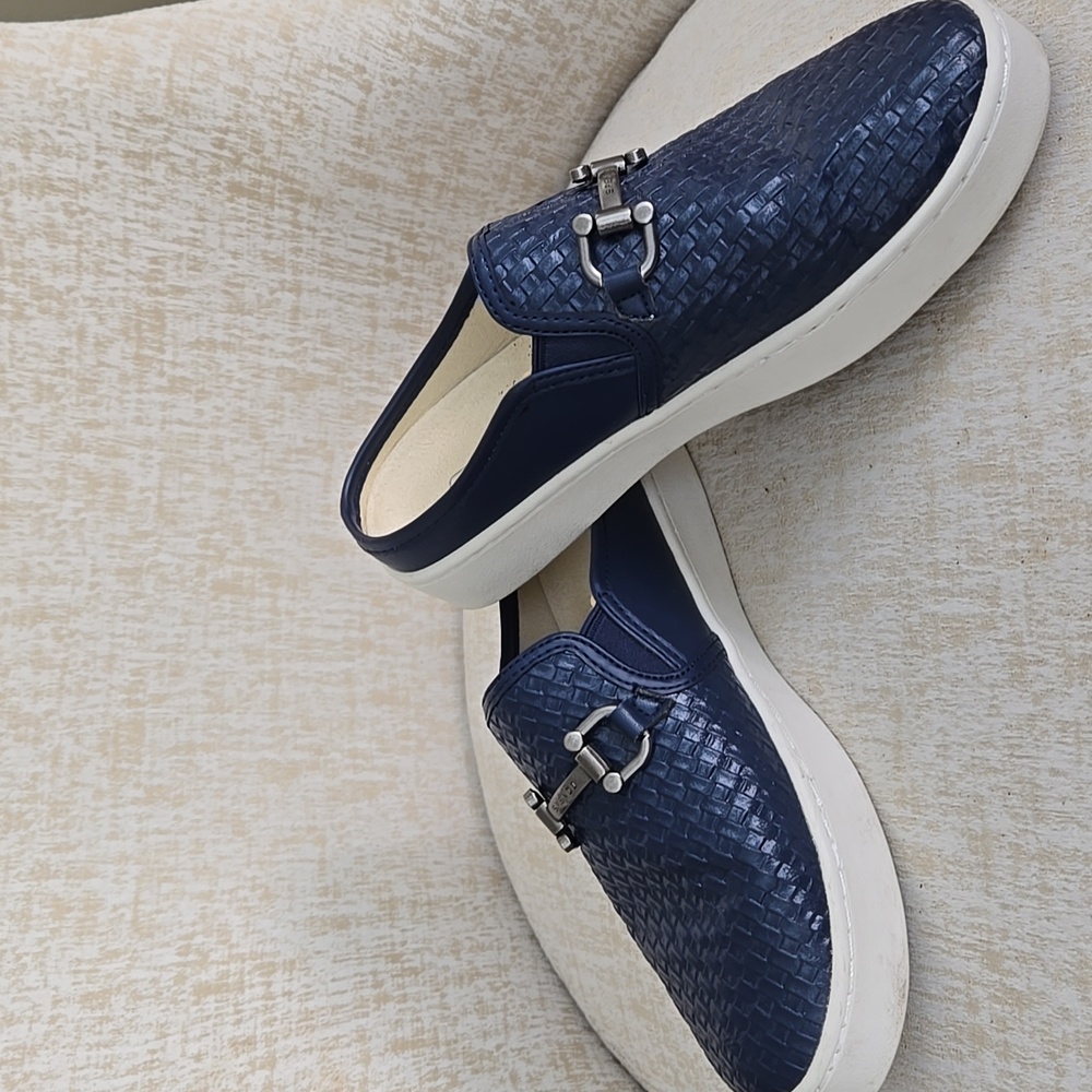 Spenco Durham Navy Woven Slides
